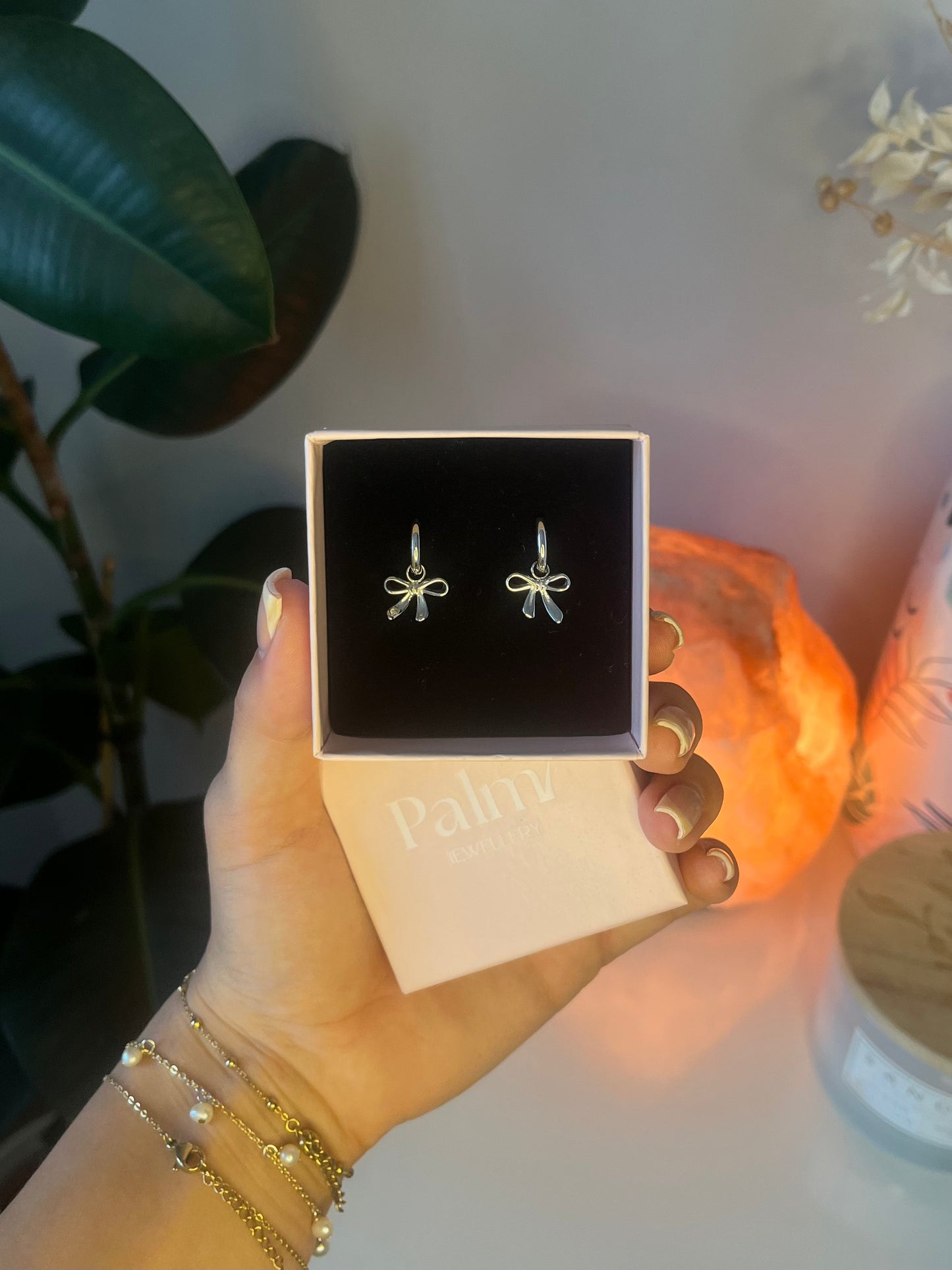 'Dreamer' Huggie Hoops - Silver