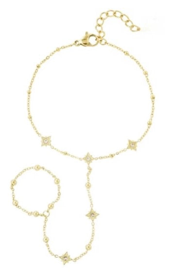 'Ethereal' Star Hand chain - Gold/Silver