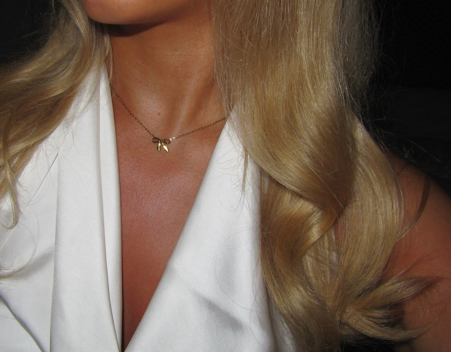 'Dreamer' Bow Necklace - Gold