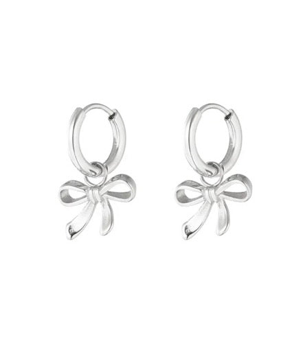 'Dreamer' Huggie Hoops - Silver