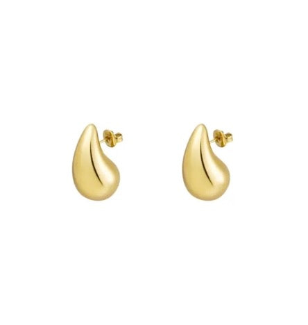 'Allure' Stud Drop Earrings - Gold