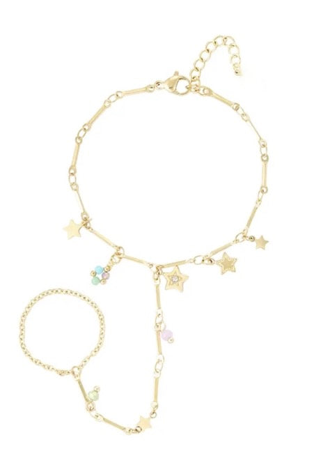 ‘Star girl’ Hand Chain - Gold/Silver