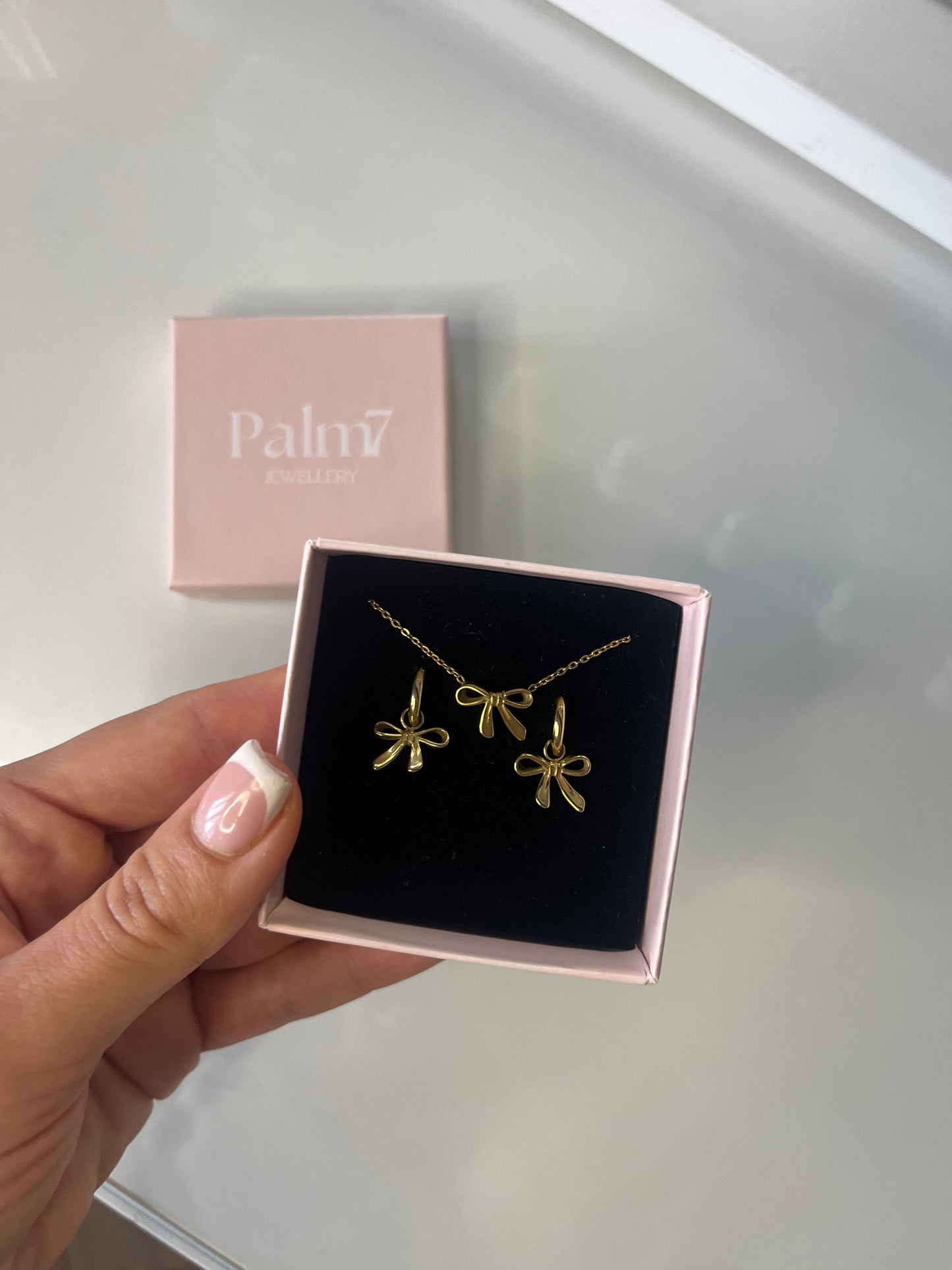 'Dreamer' Bow Huggie Hoops - Gold